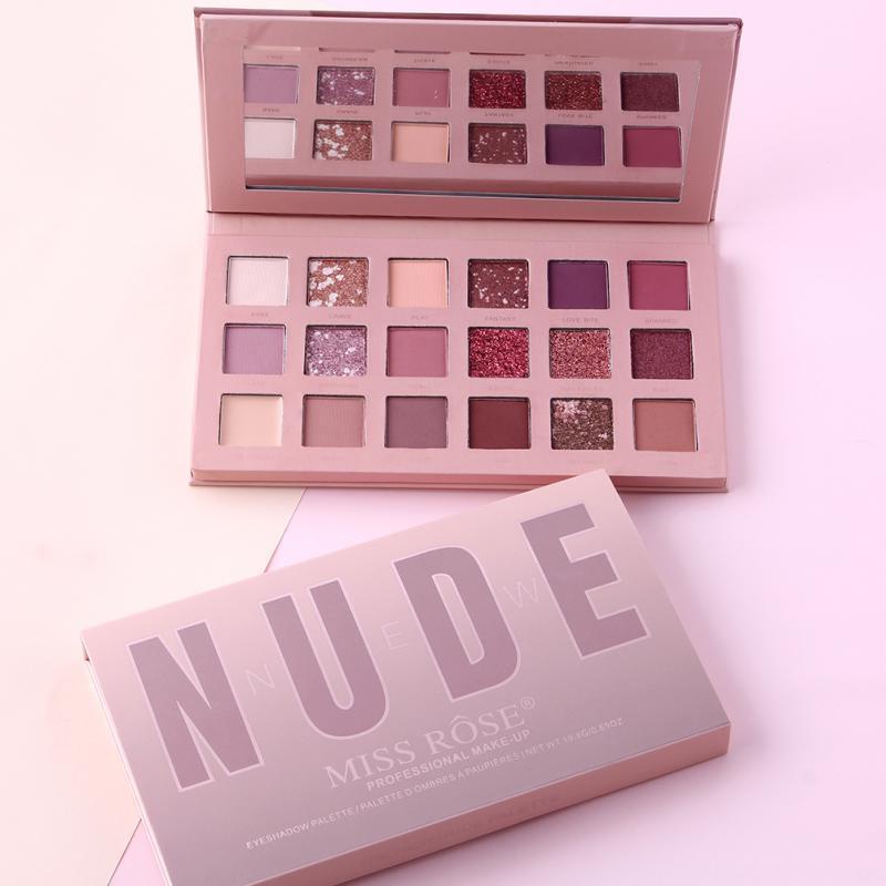 2004ed7f6e1ebce44c24555576bcdb5e.jpg Miss Rose Nude Professional Eyeshadow Palette - Image 1