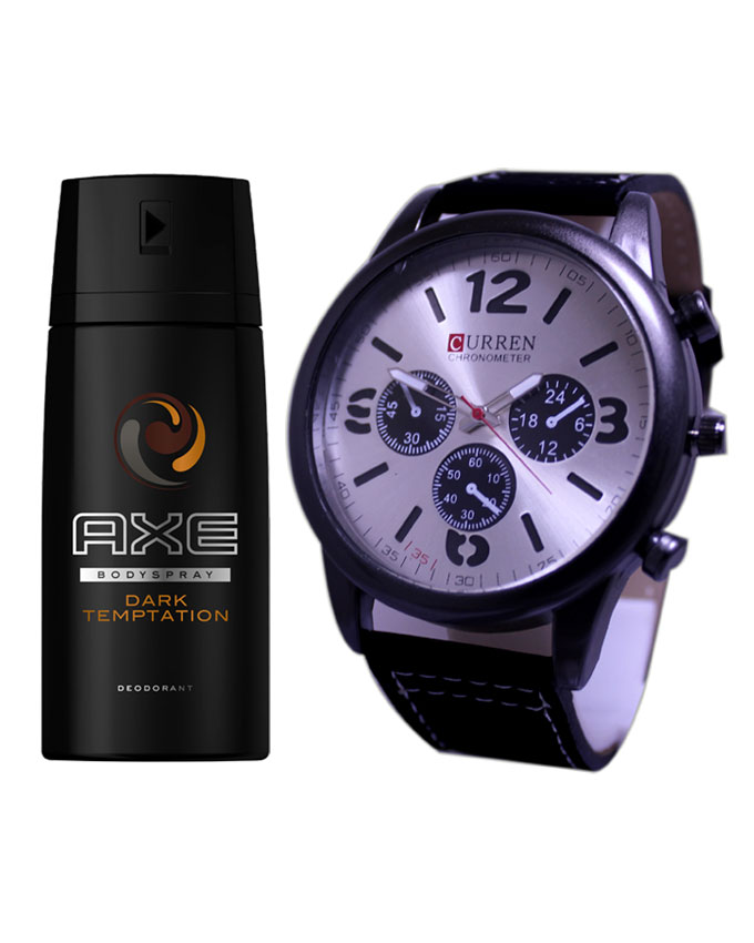 4.jpg Bundle Offer - Analog Watch And Axe Body Spray For Men - 150 ml - Image 1