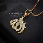 Bundle Offer - ALLAH & Golden Stone Ball Pendant For Women/Girls - Golden - Image 2