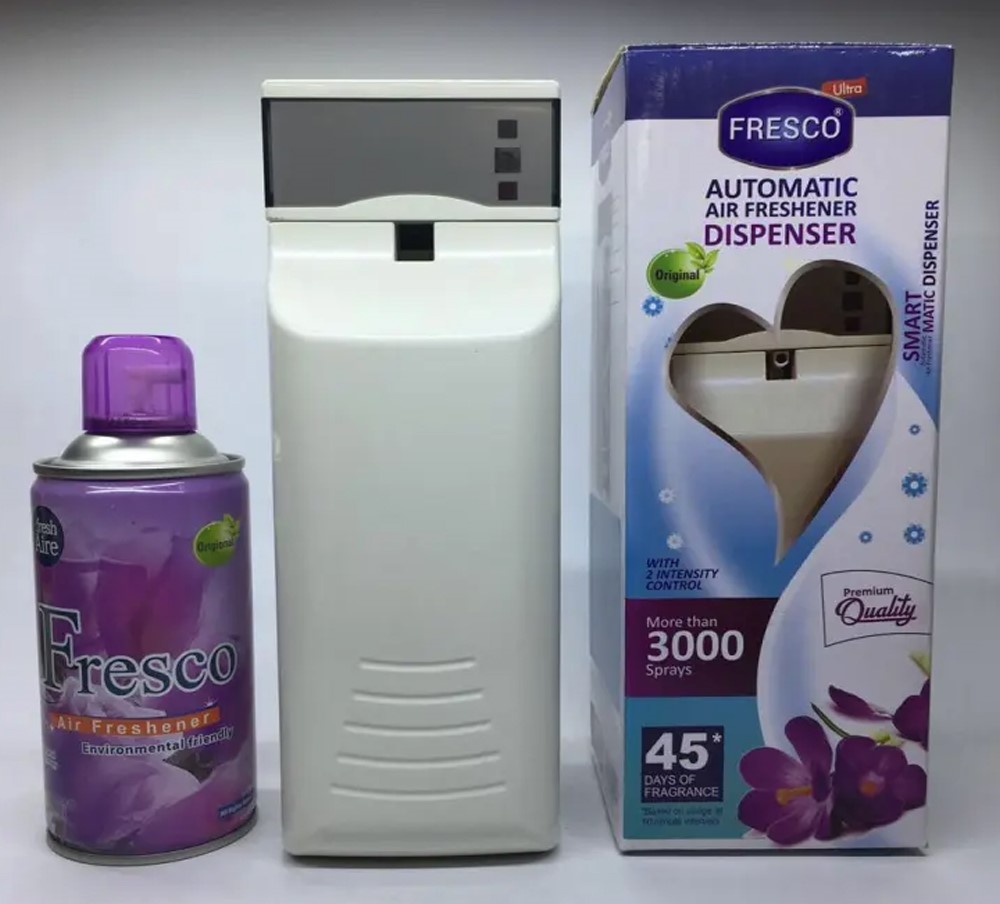 Automatic-Simple-FFF.jpg Automatic Air Freshener Dispenser with Fresco Air Freshener 300 ml Bottle For Home/Office Use - Image 1