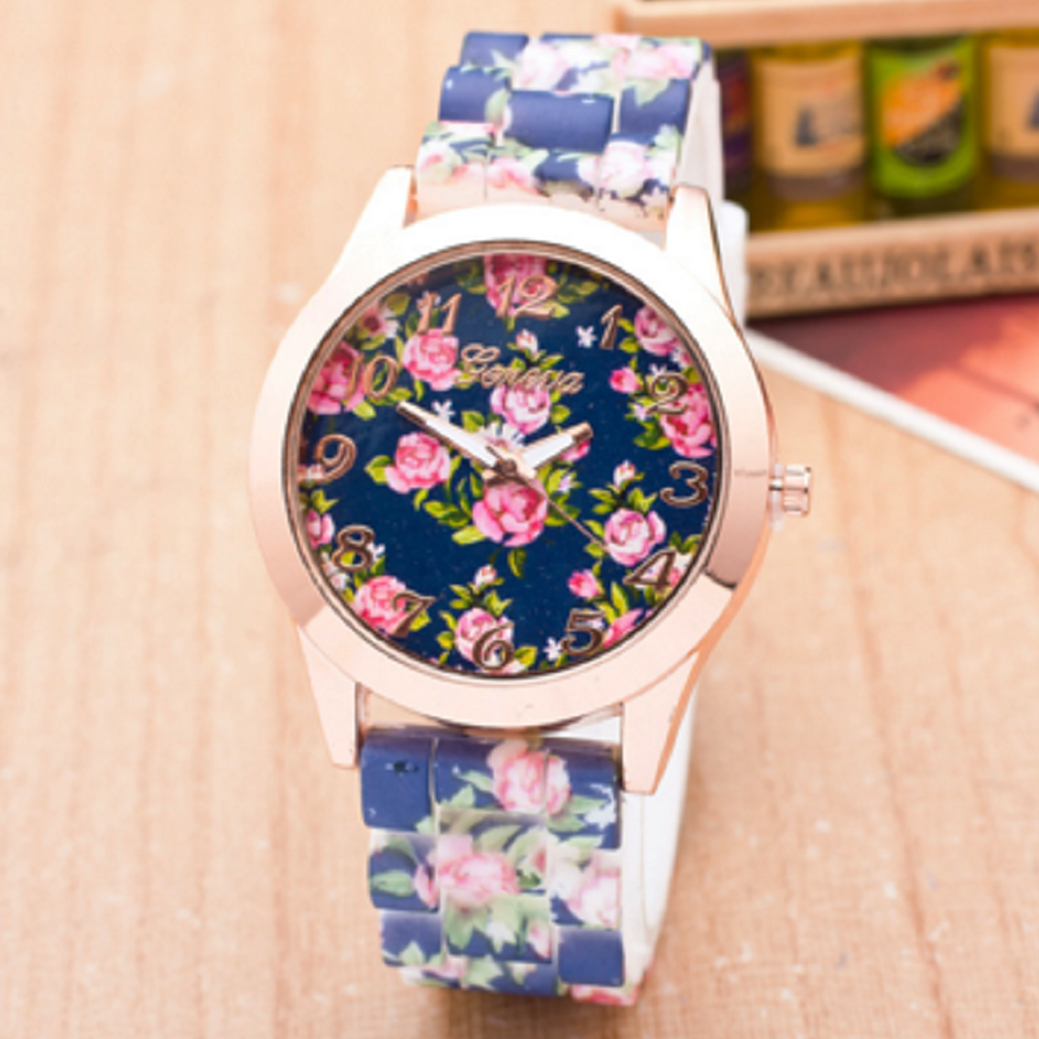 Blue-Watch.jpg Rubber Strap Analog Watch For Women/Girls - Blue - Image 1