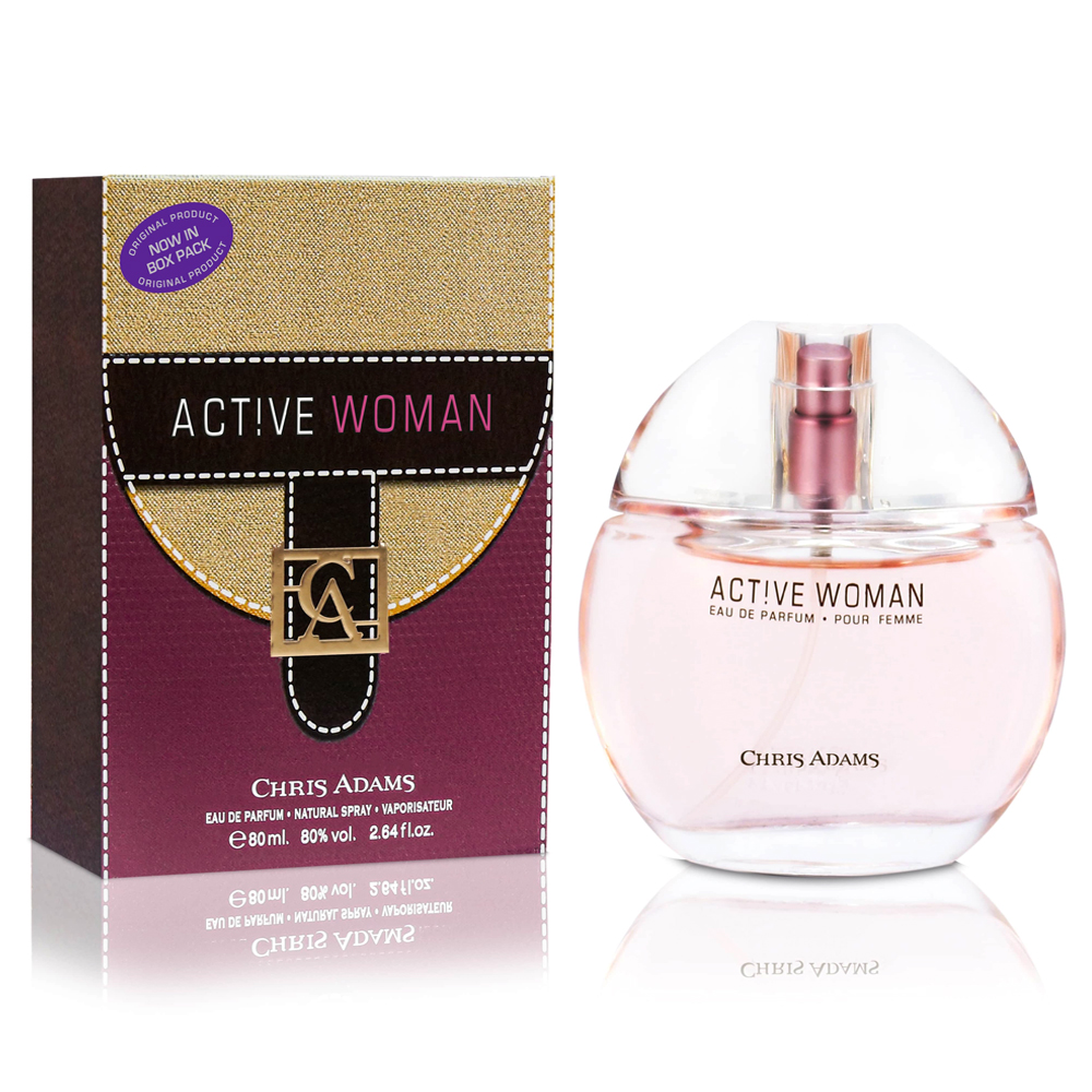 CA-Active-Women-New-Box.jpg Chris Adams Active Woman Perfume For Women - 100 ml - Image 1