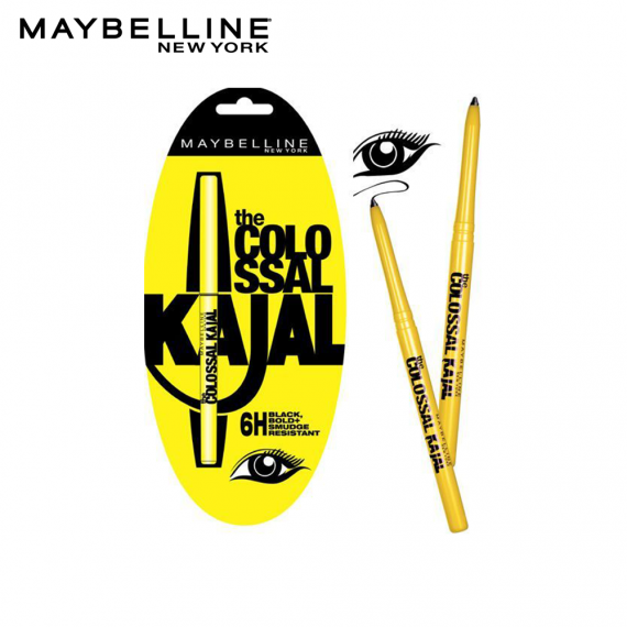 Colossal-Kajal-6HR-Smudge-Proof-.png Maybelline New York Colossal Kajal - Black - Image 1
