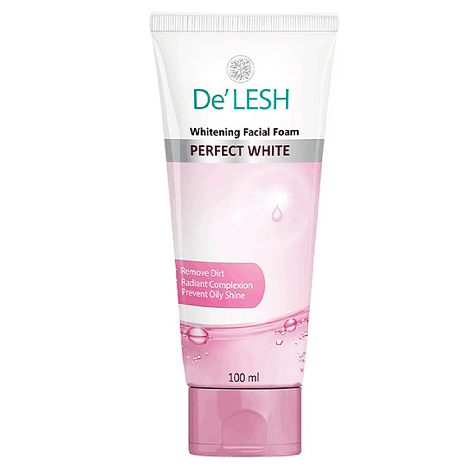 Delesh-Pink.jpg De’Lesh Whitening Facial Foam Face Wash - 100 ml - Image 1