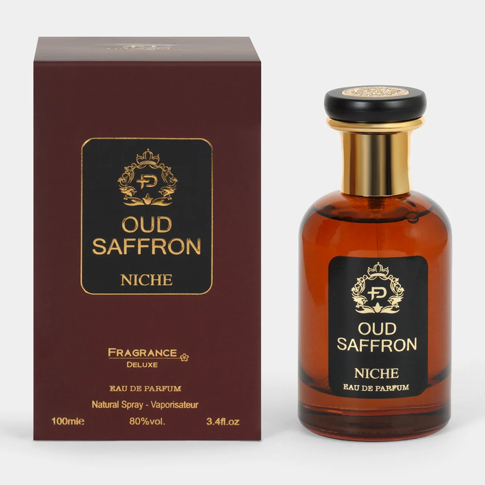 FD-OUD-SAFFRON-EDP.jpg Fragrance Deluxe Oud Saffron Perfume For Unisex – 100 ml - Image 1