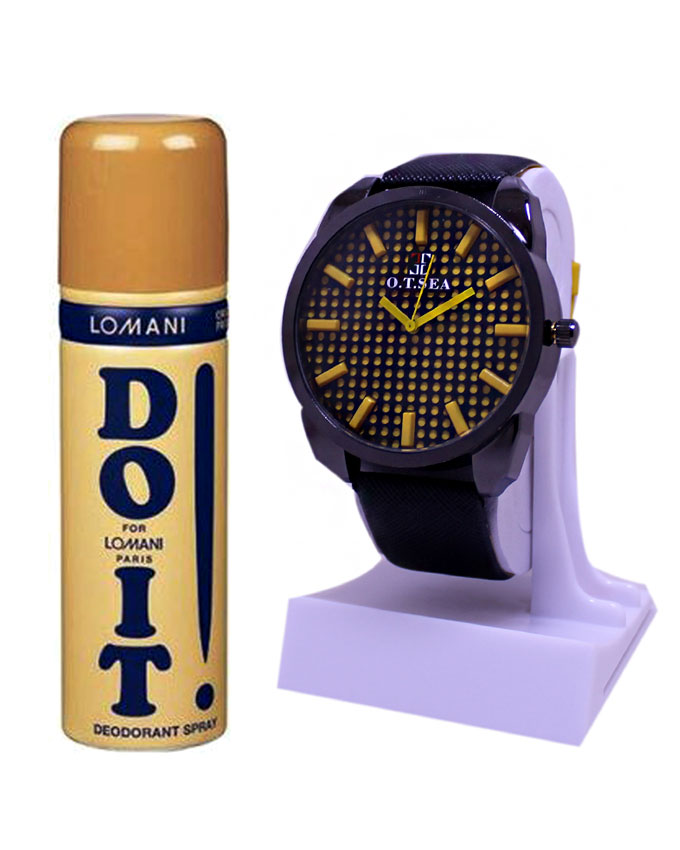 KC-BYD-06-6.jpg Bundle Offer – Analog Watch And Lomani Body Spray For Men – 200 ml - Image 1