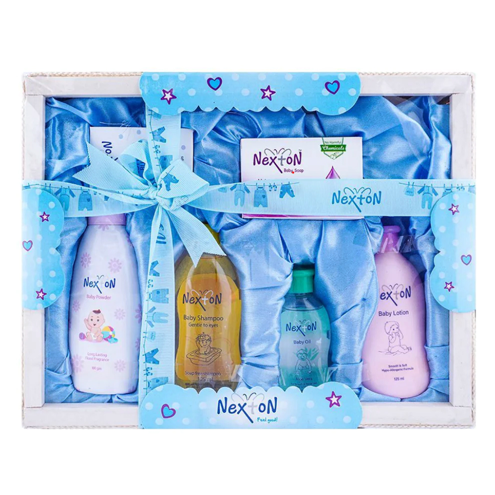 NGS-92204-Blue.jpg Nexton 6 in 1 Baby Gift Pack Blue - NGS 92204 - Image 1