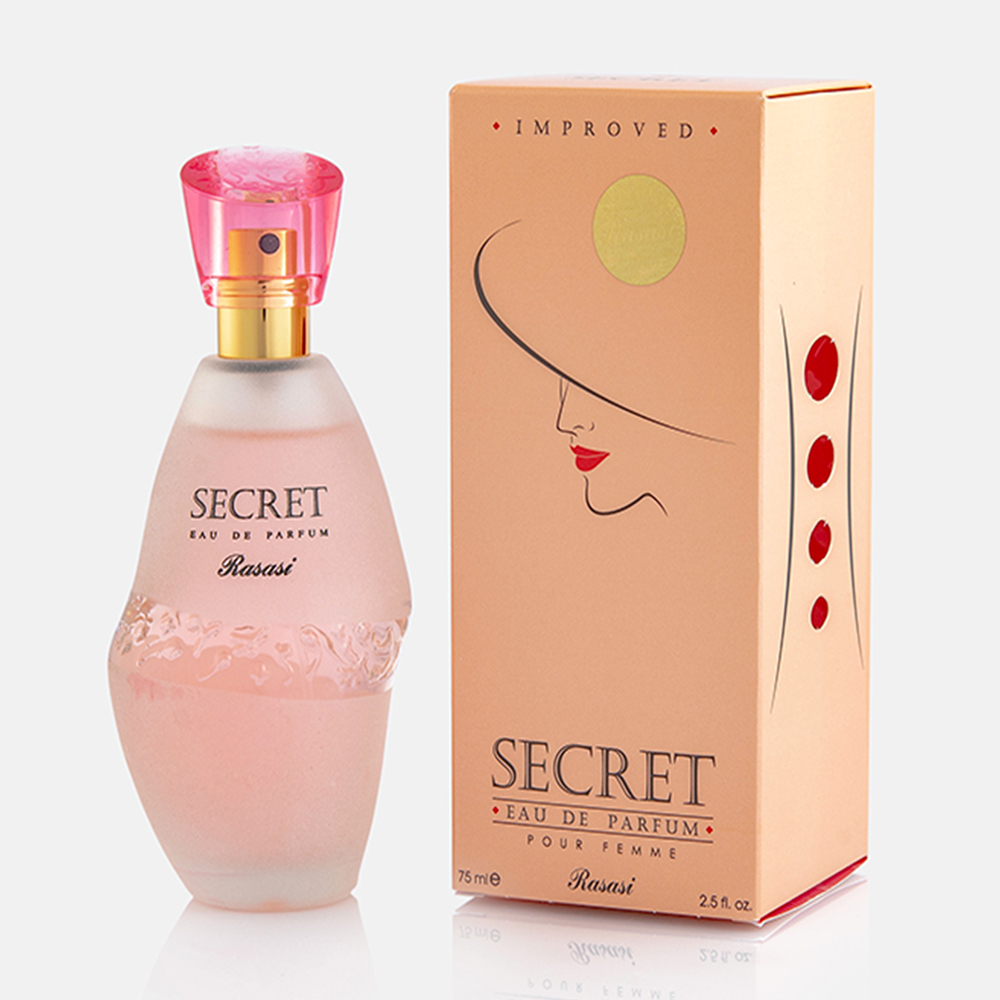 Rasasi-Secret-EDP.jpg Rasasi Secret Perfume For Women – 75 ml - Image 1