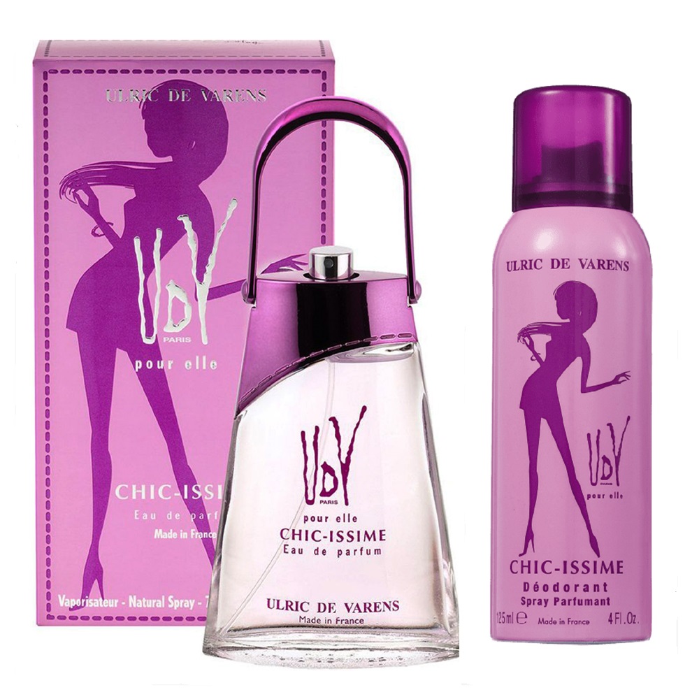 UDV-Chic-Issime.jpg Ulric de Varens ( UDV ) Chic Issime Perfume and Body Spray For Women – 75 ml & 125 ml - Image 1