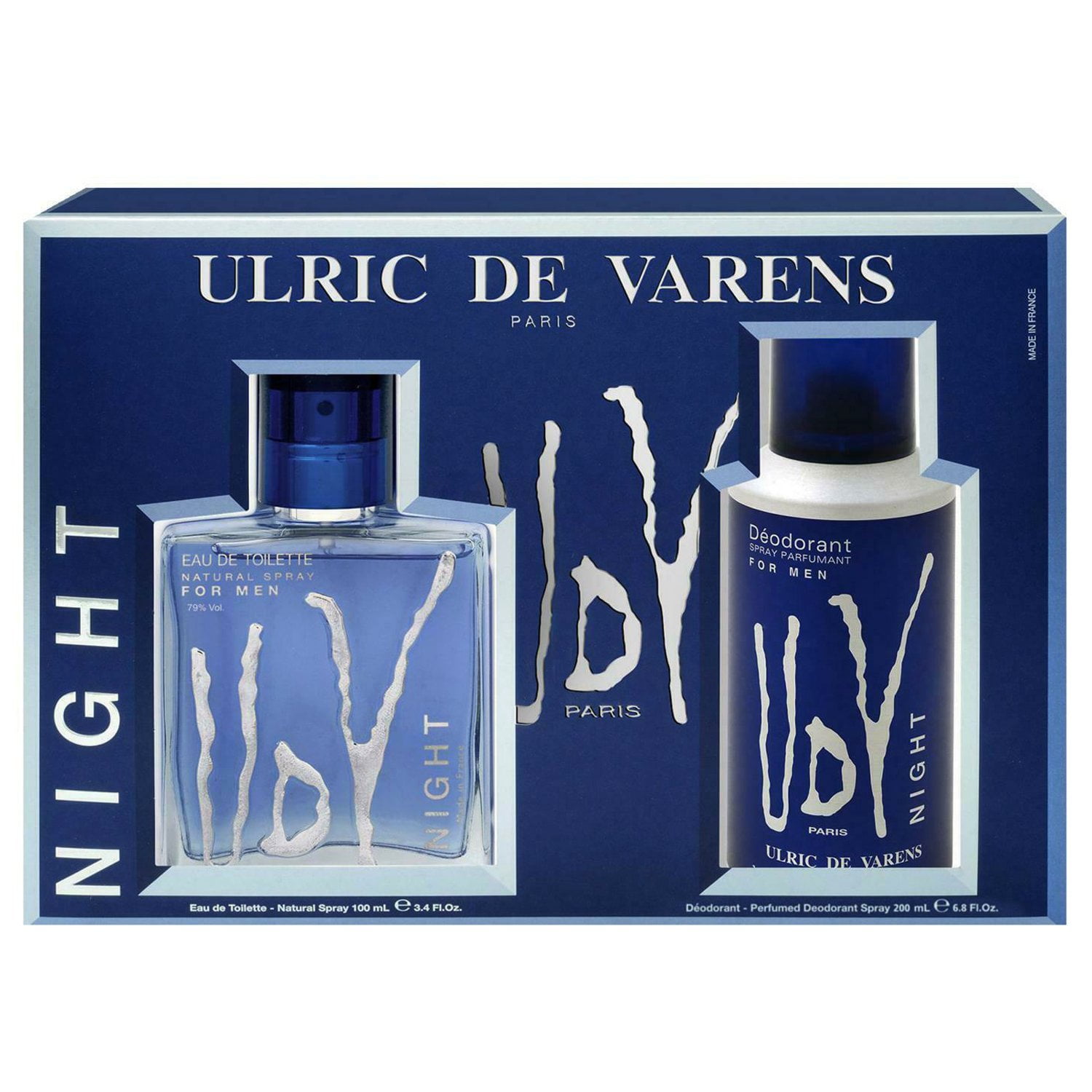 UDV-GS-Night.jpg Ulric de Varens ( UDV ) Night Perfume Gift Set For Men – 100 ml & 200 ml - Image 1