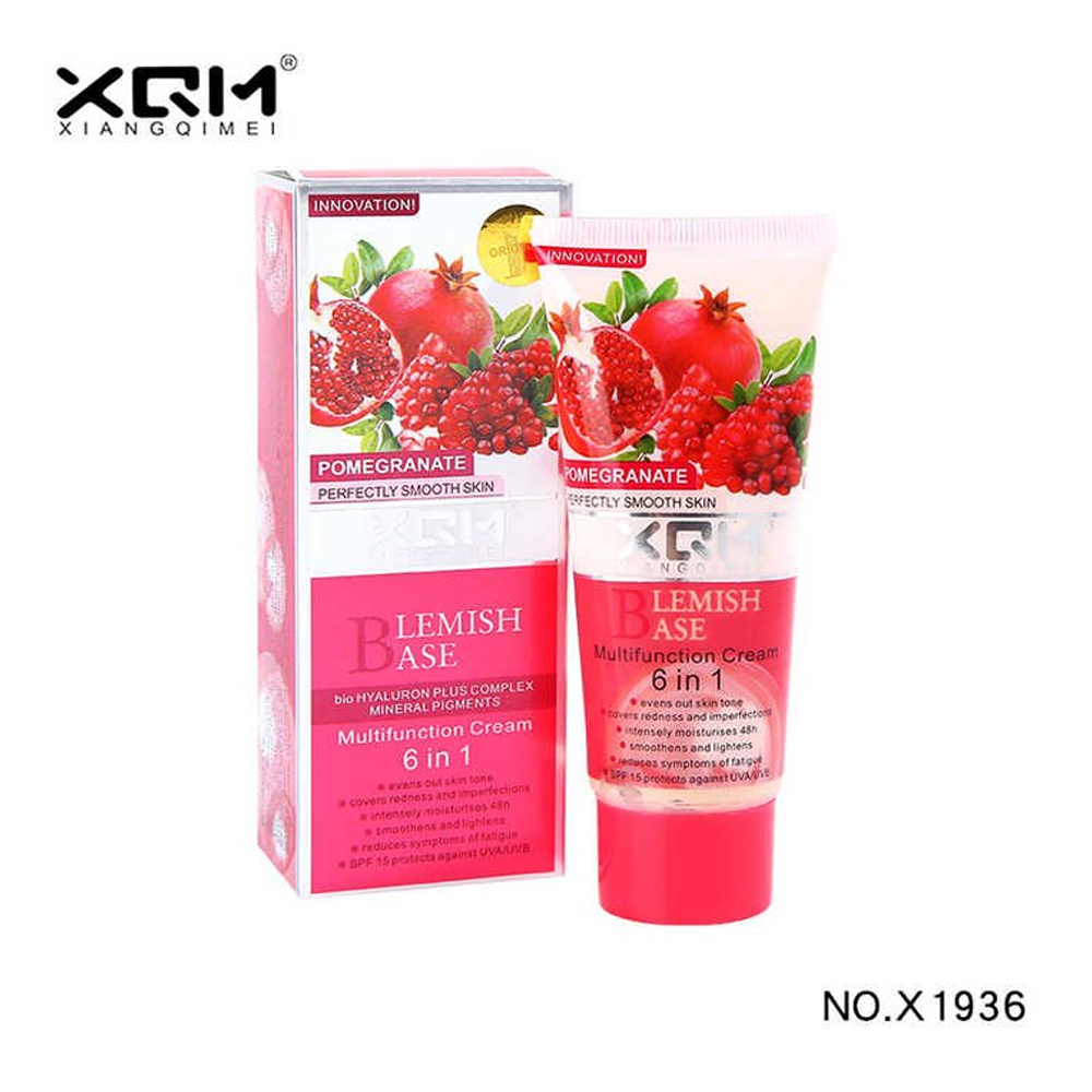 XQM-BB-Pomegranate-65-ml.jpg XQM BB Blemish Base Multi-function 6 in 1 Pomegranate Cream – 65 ml - Image 1